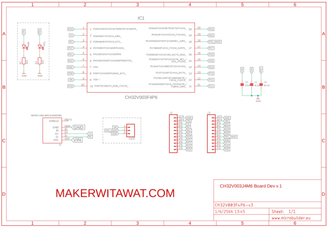 CH32V003 รหัสต่อท้าย J4M6, F4P6 - MAKER WITAWAT